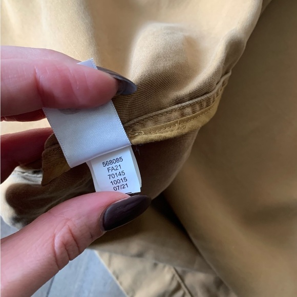 LOFT 100% lyocell snap button utility swing jacket tan beige size XL - Picture 6 of 6